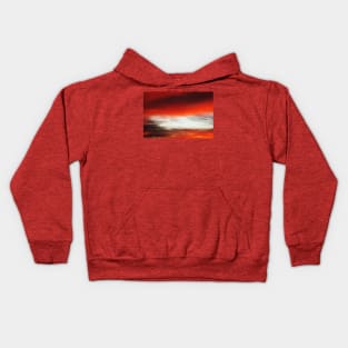 Red Blurry Sky Kids Hoodie